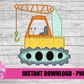 Faux Applique Crane Png - Crane Png - Construction  - Digital Download