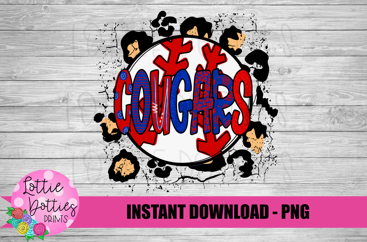 Cougars Baseball Png - Sublimation Design - Cougars  Sublimation- Digital Download