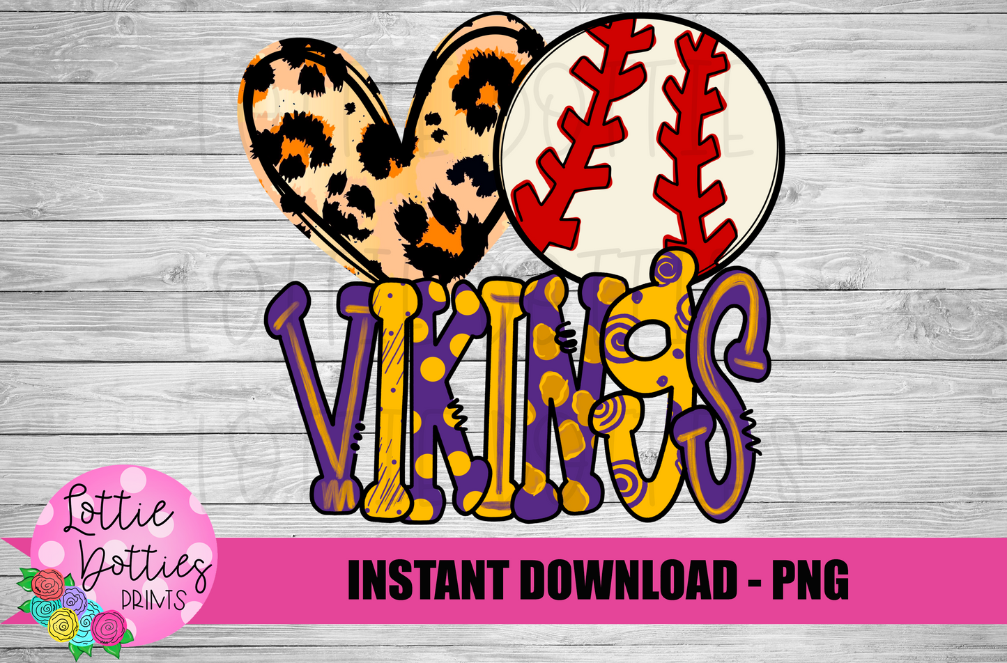 Vikings Baseball  PNG - Vikings Sublimation design - Digital Download