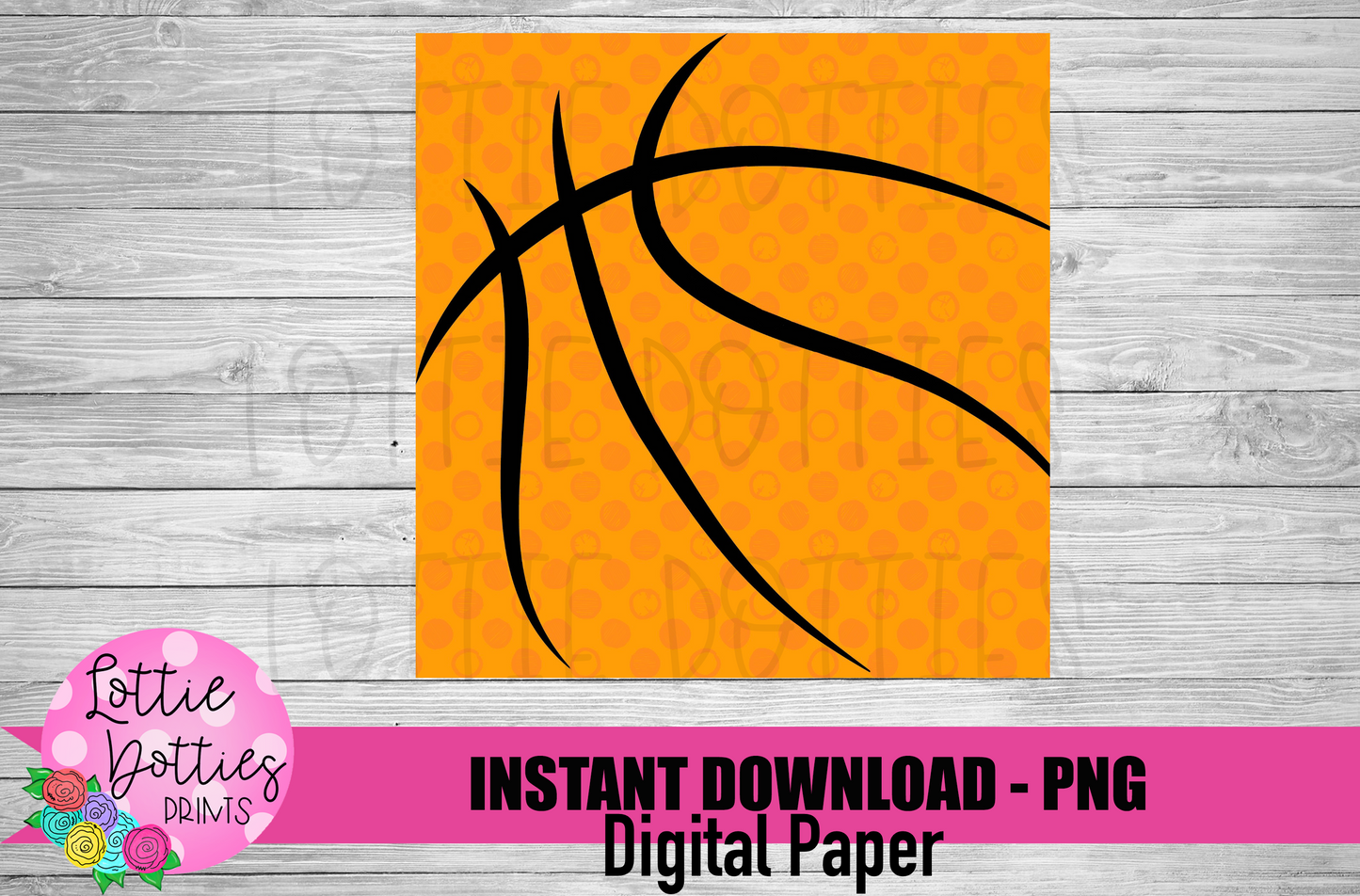 Basketball Digital Paper - Digital paper - Instant Download - Digital Download