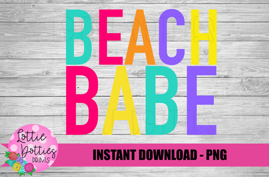 Beach Babe Png - Beach Sublimation Design - Beach Babe - Digital Download