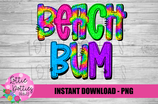 Beach Bum  Png - Beach Sublimation Design - Beach Bum - Digital Download