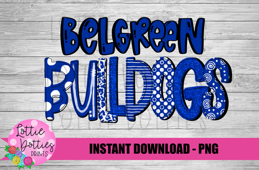 Belgreen Bulldogs  -  PNG - Bulldogs  -  Sublimation design - Digital Download