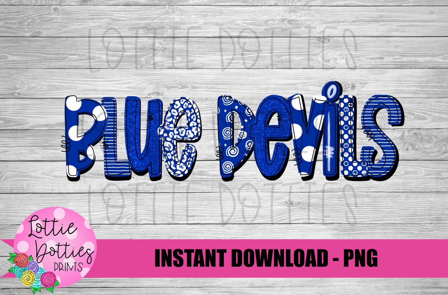 Blue Devils Png - Blue Devils Sublimation Design - Digital Download - Royal and White