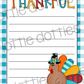 Thankful List - Digital Download - I am Thankful for - Kids Printable