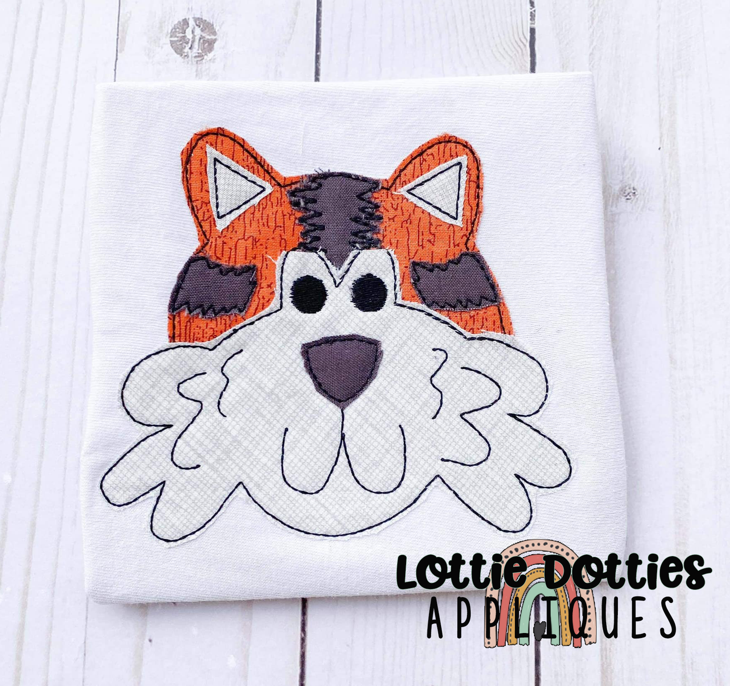 Tiger Applique Design - Machine Embroidery - Instant Download