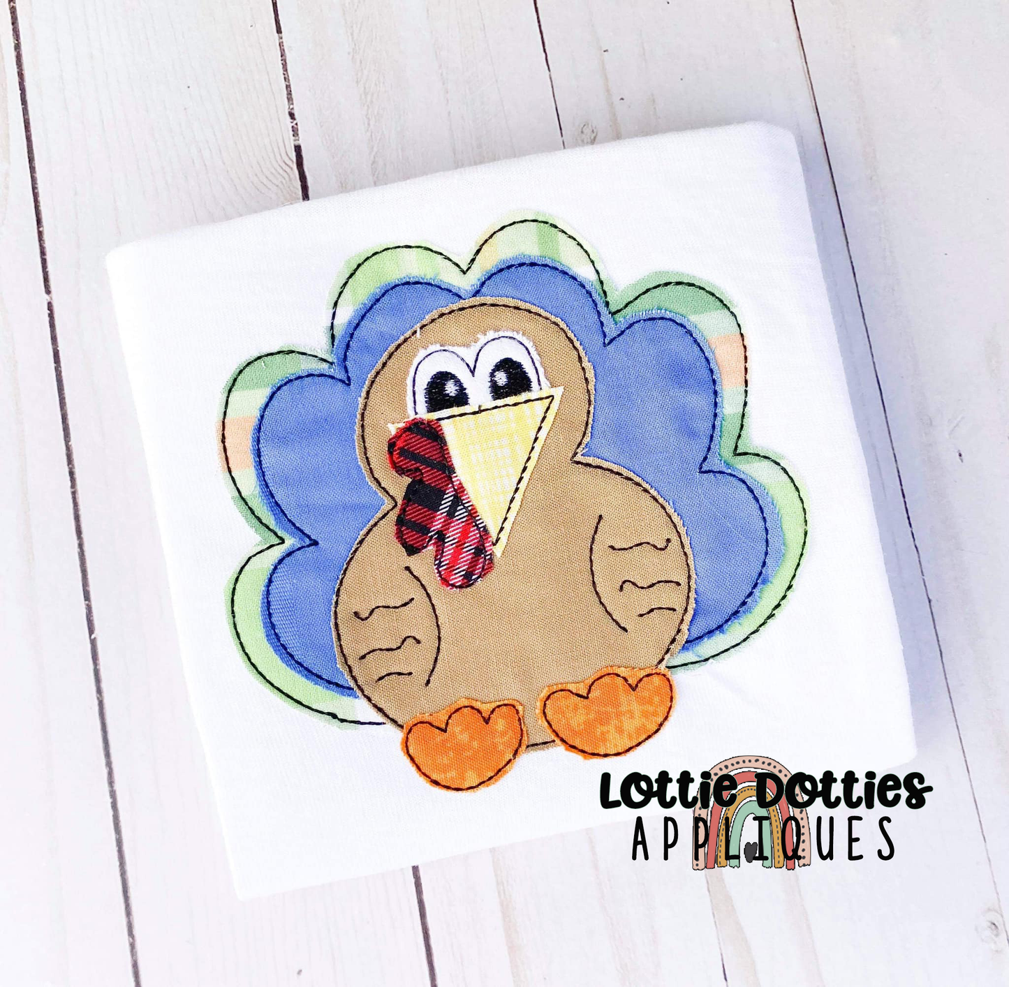 Turkey Applique Design - Machine Embroidery - Instant Download