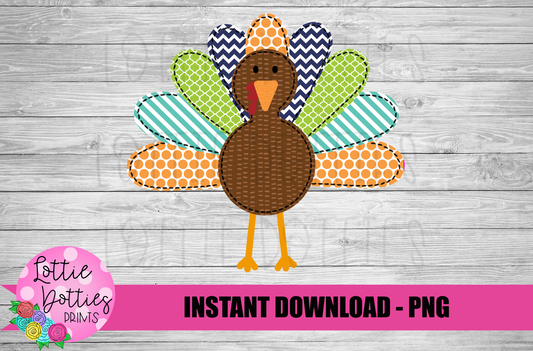 Turkey Png - Thanksgiving Sublimation Design- Digital Download