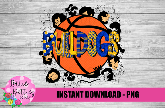 Bulldogs Basketball  -  PNG - Bulldogs  -  Sublimation design - Digital Download