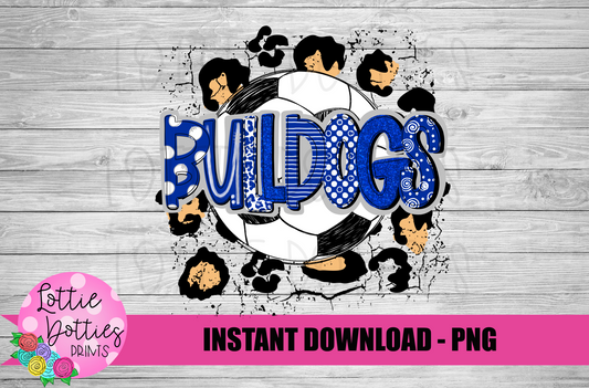 Bulldogs Soccer PNG - Soccer sublimation design - Digital Download