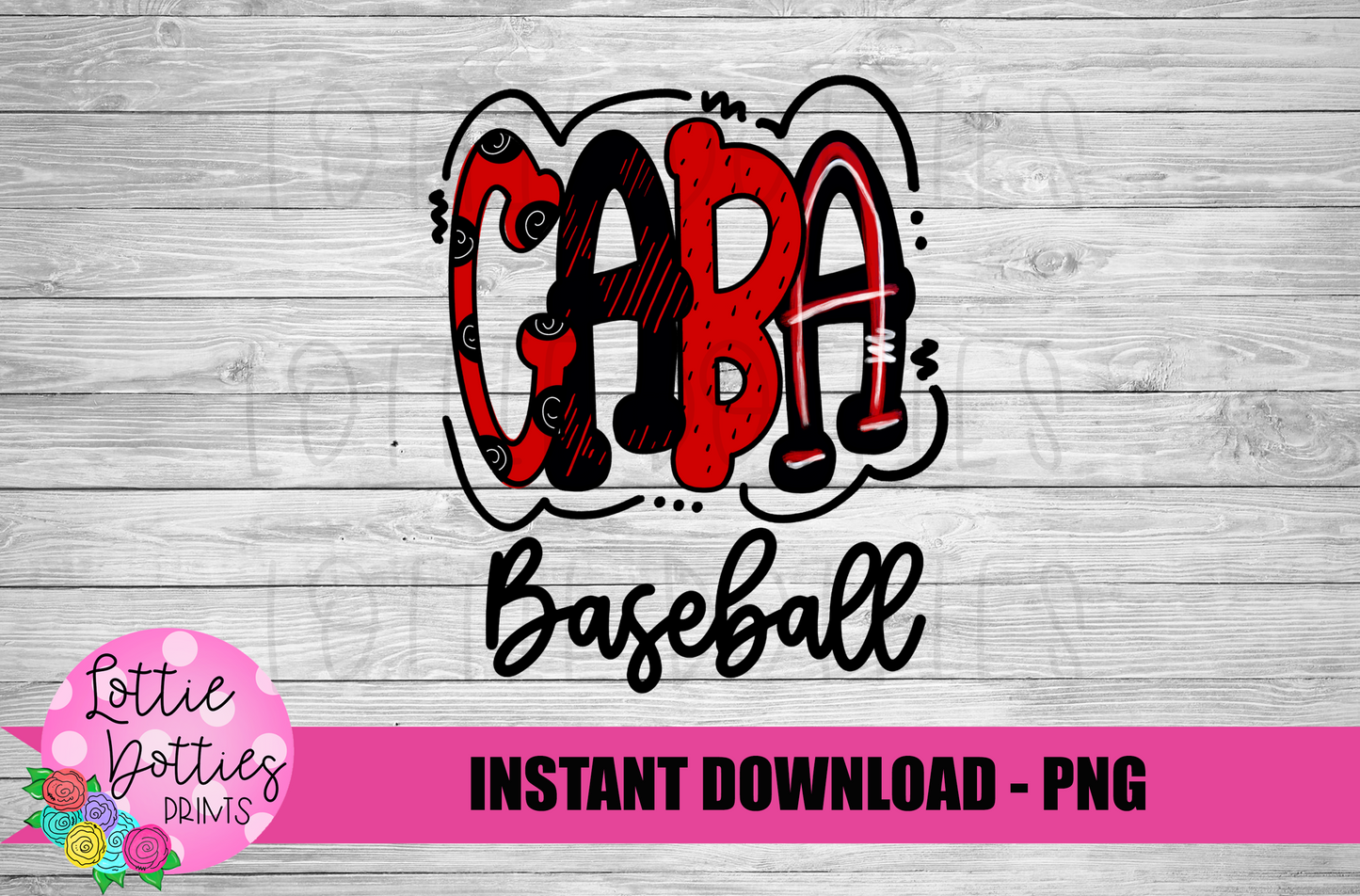 Caba Baseball PNG - Caba Sublimation - Digital Download