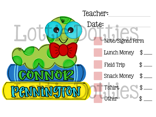 Teacher Note Template - Caterpillar Books Boy