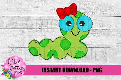 Girl Caterpillar PNG - Caterpillar Sublimation - School Design