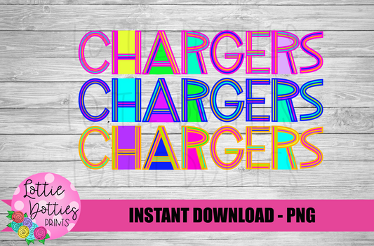 Chargers PNG - Chargers -  sublimation design - Digital Download