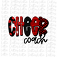 Cheer Coach Png - Cheer Sublimation File - Red and Black  -  Instant download - Digital Download