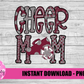 Cheer Mom Png - Cheer Sublimation File - Instant download - Digital Download