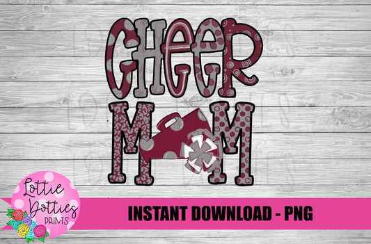 Cheer Mom Png - Cheer Sublimation File - Instant download - Digital Download