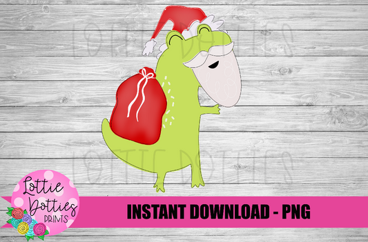 Christmas Dinosaur Png - Christmas Sublimation Design- Digital Download