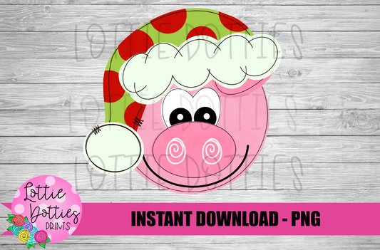 Christmas Pig Png - Christmas Pig Sublimation Design- Digital Download