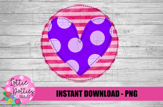 Heart Patch Png - Valentine Sublimation