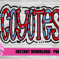Coyotes PNG - Sublimation - Digital Download