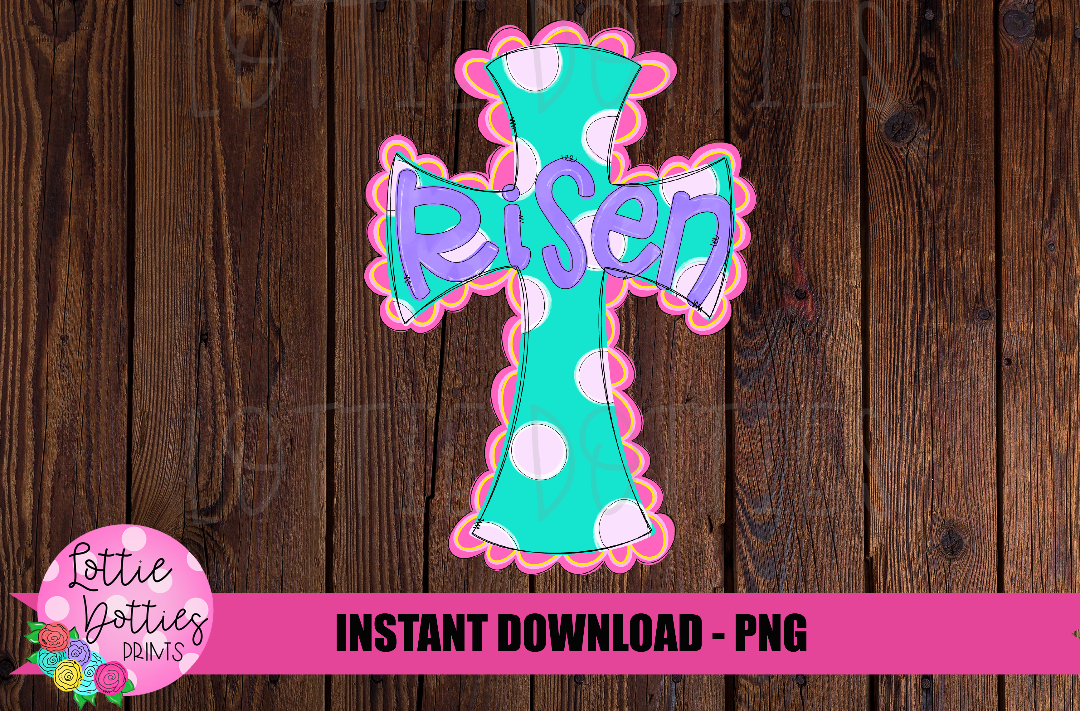 Cross Risen  Png - Cross Sublimation Design- Easter Design - Digital Download