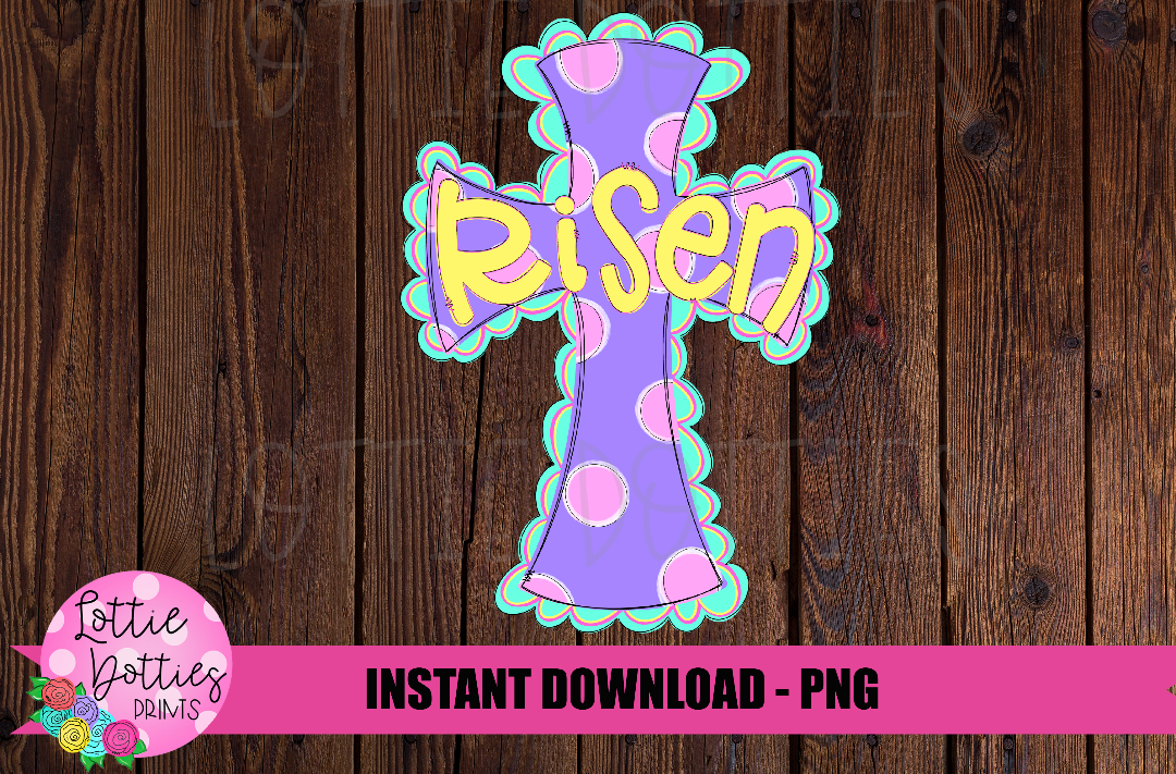 Cross Risen  Png - Cross Sublimation Design- Easter Design - Digital Download