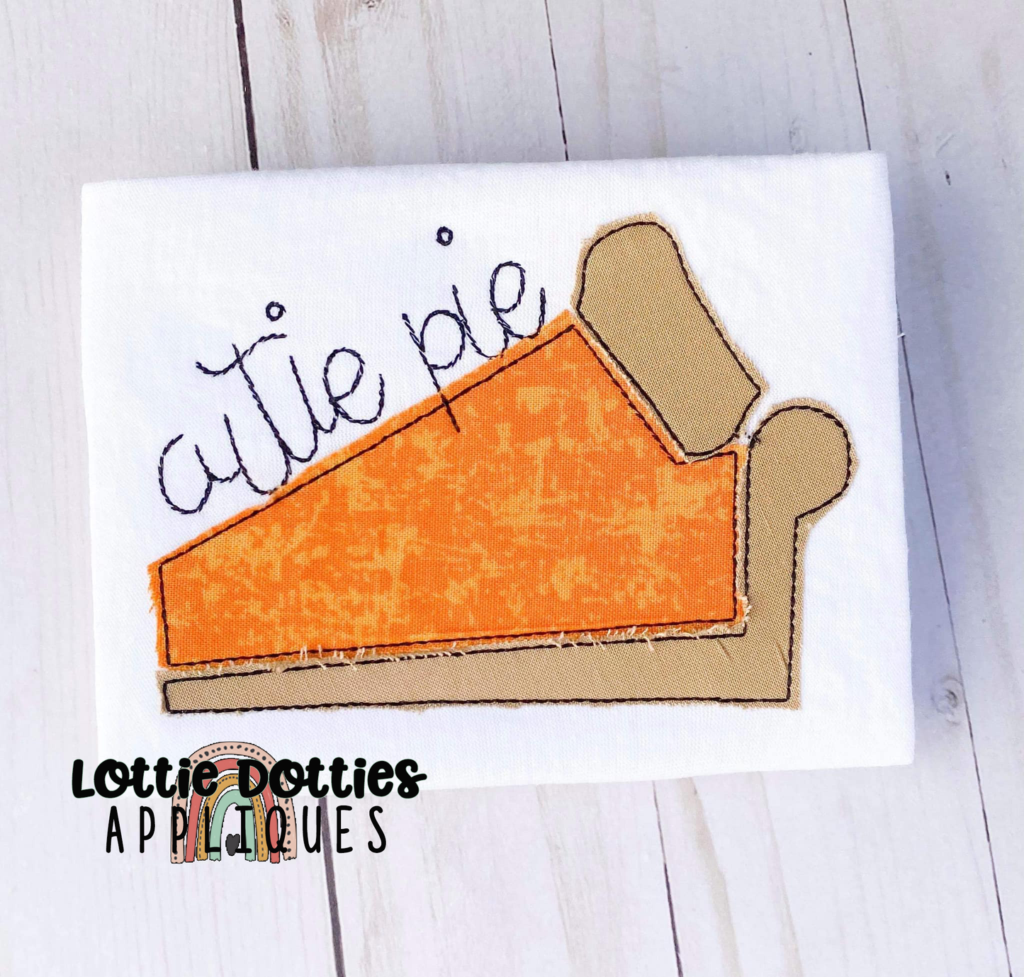 Cutie Pie Applique Design - Machine Embroidery - Instant Download