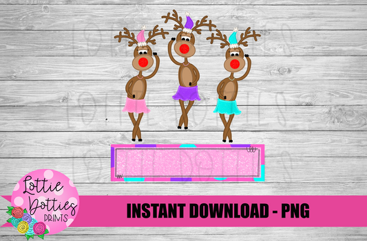 Dancing Reindeer  Png - Christmas Sublimation Design- Digital Download