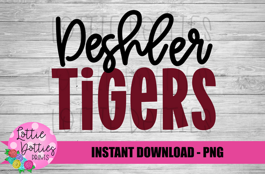 Deshler Tigers PNG - Tigers sublimation design - Digital Download