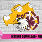 Megaphone PNG - Cheer Design - Maroon and Gold Megaphone Sublimation - Eagle