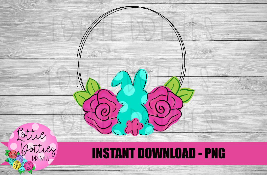 Easter Monogram Frame Png - Easter Sublimation Design - Easter Design - Digital Download