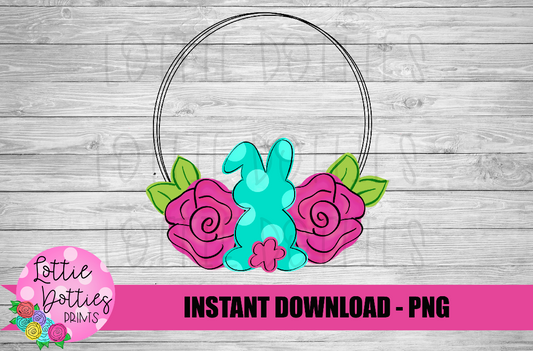 Easter Monogram Frame Png - Easter Sublimation Design - Easter Design - Digital Download