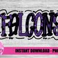 Falcons PNG - Falcons  -  Sublimation design - Digital Download