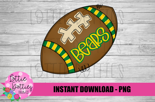 Football Bears PNG - Bears  sublimation design - Digital Download