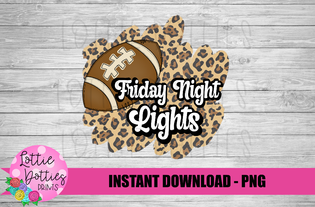 Football  Sublimation Design - Leopard - Friday Night Lights - Digital Download