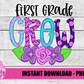 First Grade Crew Png - School Sublimation Design - Teacher Sublimation Design - Digital Download