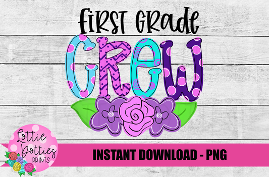 First Grade Crew Png - School Sublimation Design - Teacher Sublimation Design - Digital Download