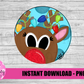 Girl Reindeer Png - Christmas Sublimation Design- Digital Download