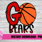 Go Bears PNG - Bears  sublimation design - Digital Download
