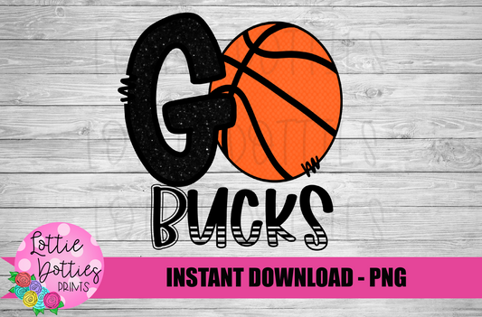 Go Bucks Png - Bucks Sublimation Design - Digital Download