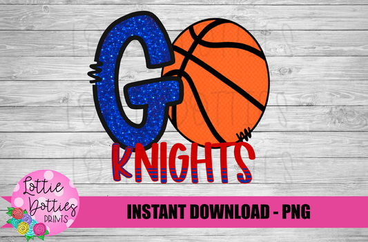 Go Knights PNG - Knights -  sublimation design - Digital Download