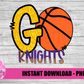 Go Knights PNG - Knights -  sublimation design - Digital Download