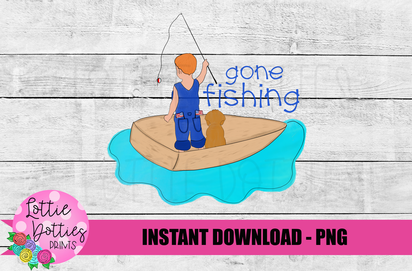 Fishing Png - Fishing Sublimation Design - Gone Fishing - Digital Download