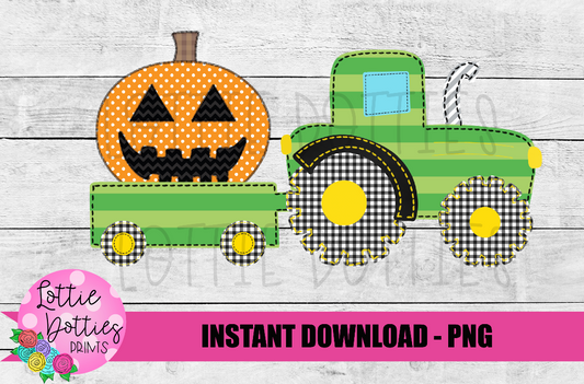 Halloween Tractor Png - Jackolantern  Png - Halloween  Sublimation Design- Digital Download