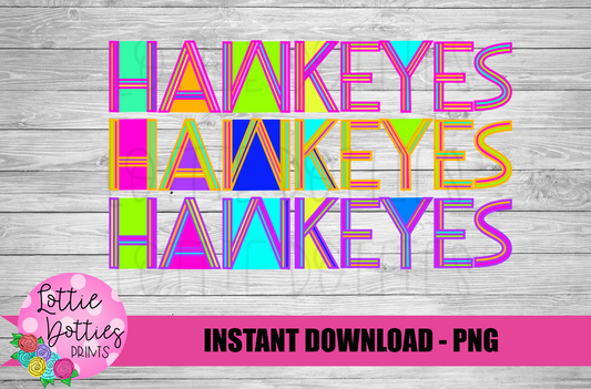 Hawkeyes PNG -Sublimation design - Digital Download
