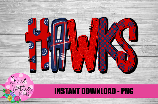Hawks Png - Mascot  Sublimation Design - Digital Download