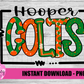 Hooper Colts PNG - Colts sublimation design - Digital Download
