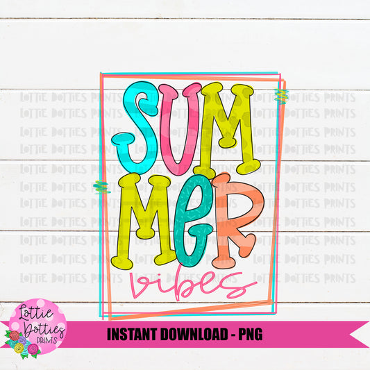 Summer Vibes Png - Summer Sublimation File - Instant download - Digital Download
