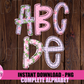 Purple Floral Alphabet - Alpha Pack - Alphabet Clipart